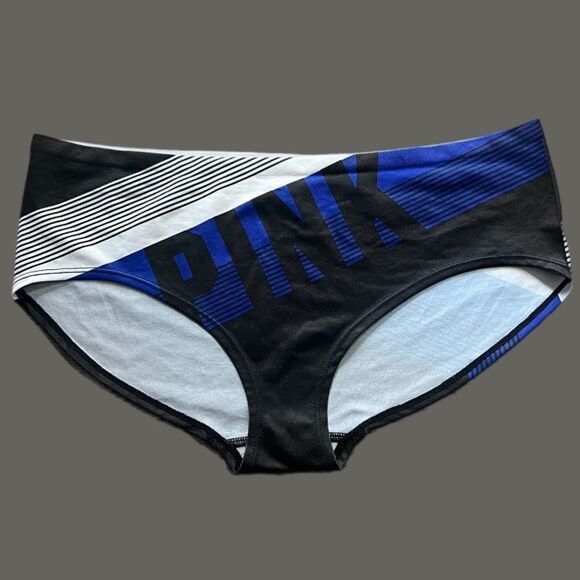 Victorias Secret Pink Seamless Low Rise Pink Logo Hipster Panty multicolor Large - Picture 2 of 5